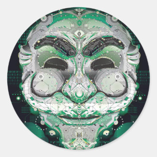 Fsociety Sticker, Glanzend Ronde Sticker