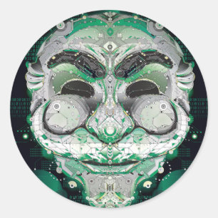 Fsociety Sticker, Glossy Ronde Sticker