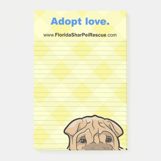 FSPR Post It Pad - adopt Love. Post-it® Notes (Voorkant)