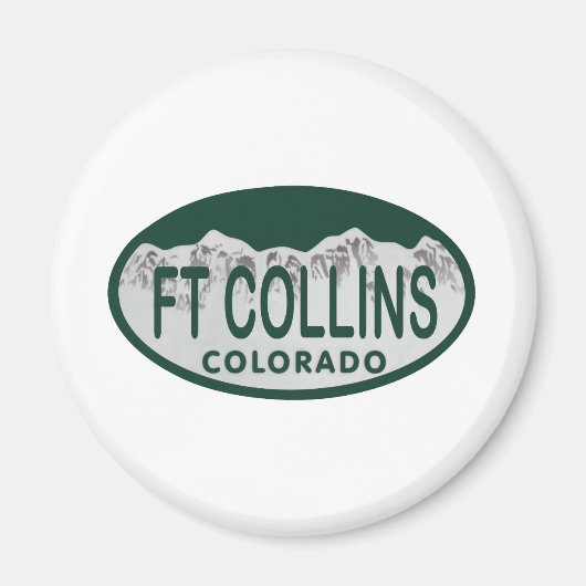 Ft Collins licentie ovaal Magneet (Voorkant)