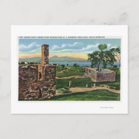 Ft Crown Point Uitzicht of South Barracks Briefkaart (Voorkant)