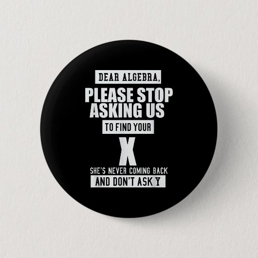 Ft-designs Beste Algebra - Grappige Wiskundige Slo Ronde Button 5,7 Cm (Voorkant)