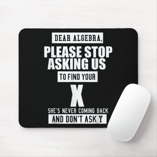 Ft-designs Dear Algebra - Funny Mathematical Sloga Muismat (Met muis)