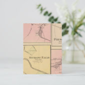 Ft Fairfield, Presque Isle, Cariou Map Briefkaart (Staand voorkant)