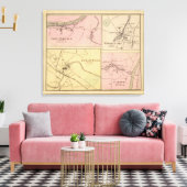 Ft Fairfield, Presque Isle, Cariou Map Canvas Afdruk (Insitu (Woonkamer))