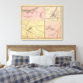 Ft Fairfield, Presque Isle, Cariou Map Canvas Afdruk (Insitu (Slaapkamer))