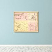Ft Fairfield, Presque Isle, Cariou Map Canvas Afdruk (Insitu (Houten vloer))