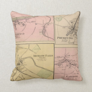 Ft Fairfield, Presque Isle, Cariou Map Kussen