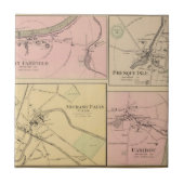 Ft Fairfield, Presque Isle, Cariou Map Tegeltje (Voorkant)
