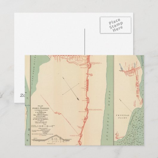 Ft Fisher Briefkaart (Voorkant / Achterkant)