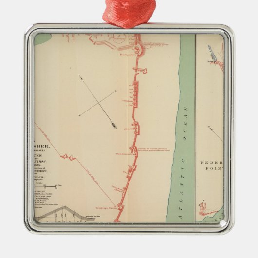 Ft Fisher Metalen Ornament (Voorkant)