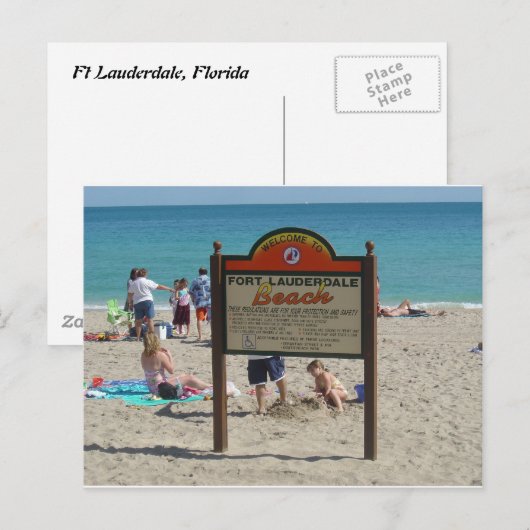 Ft Lauderdale Beach Briefkaart (Voorkant / Achterkant)