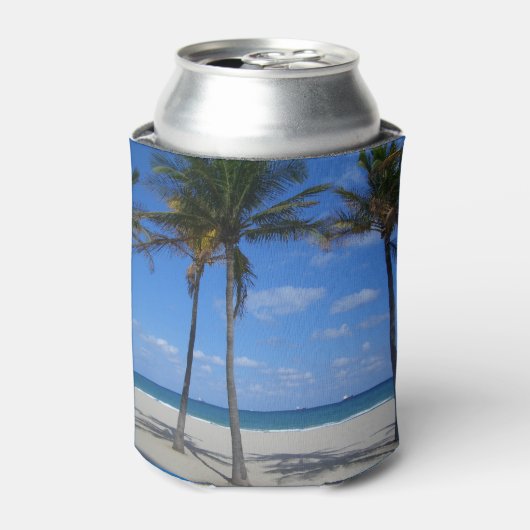 Ft Lauderdale Beach Florida Palm Trees Blikjeskoeler (Blikje Voorkant)