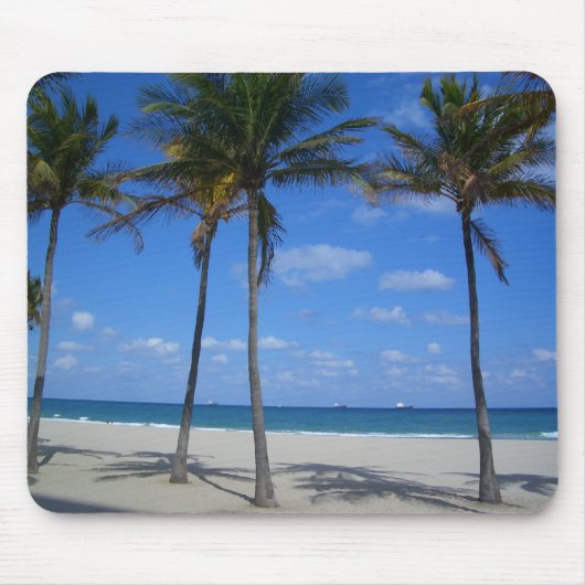 Ft Lauderdale Beach Florida Palm Trees en Ocean Muismat (Voorkant)