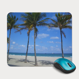 Ft Lauderdale Beach Florida Palm Trees en Ocean Muismat