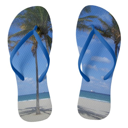 Ft Lauderdale Beach Florida Palm Trees Teenslippers (Voetbed)
