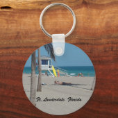 Ft Lauderdale Beach Lifeguard Standaard Sleutelhanger (Voorkant)