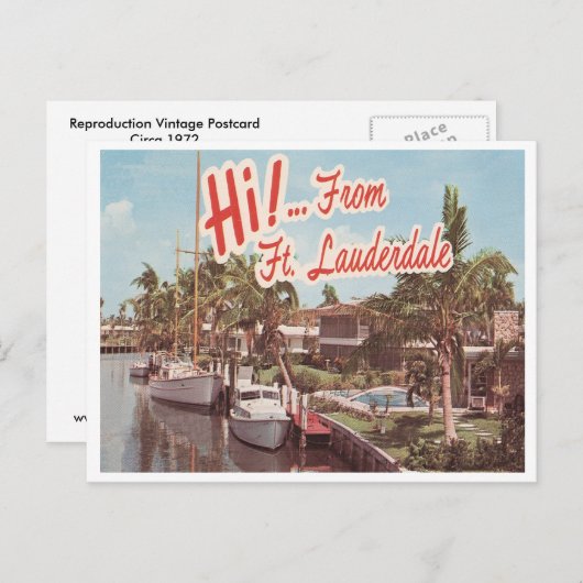  Ft. Lauderdale Briefkaart (Voorkant / Achterkant)