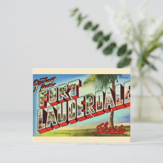  ft. Lauderdale Florida Briefkaart (Staand voorkant)