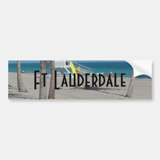 Ft Lauderdale Florida Lifeguard Stand Bumpersticker (Voorkant)