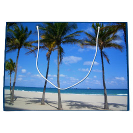 Ft Lauderdale Florida Sand Beach & Palm Trees Large Cadeautasje