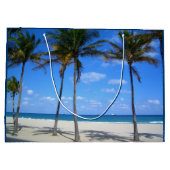 Ft Lauderdale Florida Sand Beach & Palm Trees Large Cadeautasje (Achterkant)