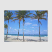 Ft Lauderdale Florida Sand Beach & Palm Trees Tissuepapier (Voorkant)