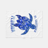 Ft Lauderdale Florida Vacation Tribal Turtle Fleece Deken (Voorkant (Horizontaal))