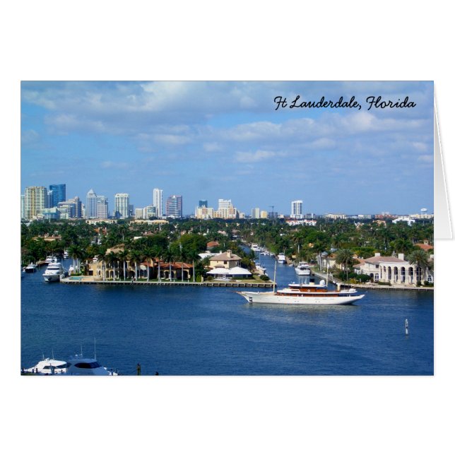 Ft Lauderdale Intrakustwaterway & Skyline (Voorkant Horizontaal)