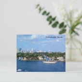Ft Lauderdale Intrakustwaterway & Skyline Briefkaart (Staand voorkant)