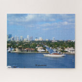 Ft Lauderdale Intrakustwaterweg Skyline Yacht Legpuzzel (Horizontaal)