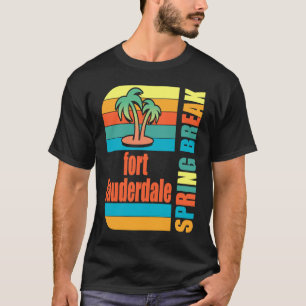 Ft Lauderdale Spring Break High School Retro Beach T-shirt