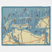 Ft. Myers Kaart Fleece Deken (Voorkant (Horizontaal))