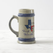 Ft Worth Texas State Map Star, Boots, Pet Stein Bierpul (Links)