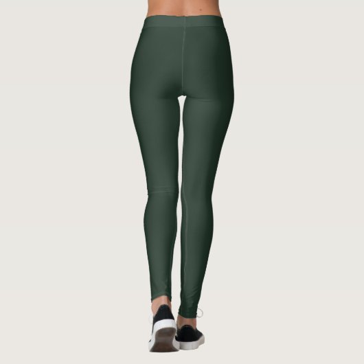 Ftaalgroene vaste platte kleur leggings (Achterkant)