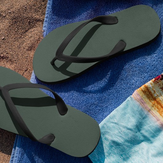 Ftaalgroene vaste platte kleur teenslippers