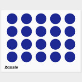 Ftalo Blauw Effen Kleur Ronde Sticker (Vel)