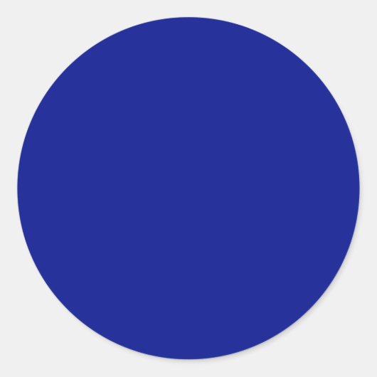 Ftalo Blauw Effen Kleur Ronde Sticker (Voorkant)