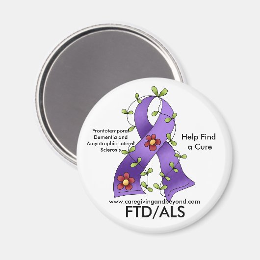 FTD/ALS Paarse lintmagneet Magneet (Voorkant / Achterkant)