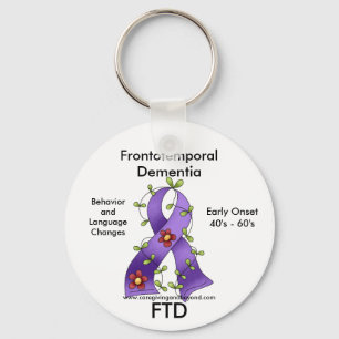 FTD, Frontotemporal Dementia Awareness Ribbon Sleutelhanger
