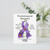 FTD, Frontotemporal Dementia Ribbon Briefkaart (Staand voorkant)