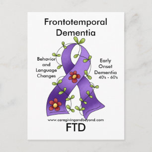 FTD, Frontotemporal Dementia Ribbon Briefkaart
