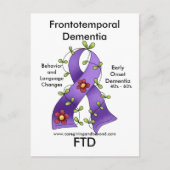 FTD, Frontotemporal Dementia Ribbon Briefkaart (Voorkant)