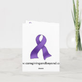 FTD frontotemporale dementie Paarse lint notenkaar Kaart (Achterkant)