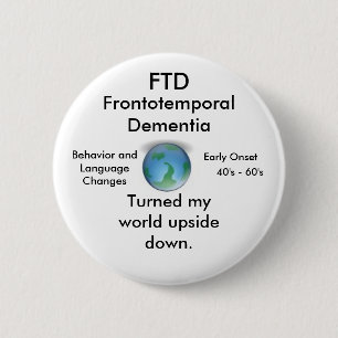 FTD, mijn wereld ondersteboven omdraaien Ronde Button 5,7 Cm