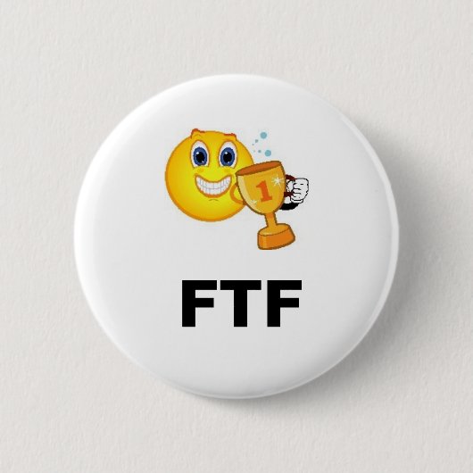 FTF eerste om Geocaching Swag Pin te vinden Ronde Button 5,7 Cm (Voorkant)