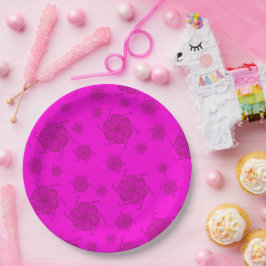 FTF Monochrome Papieren Feestborden in Hot Pink Bordje