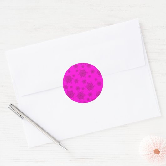 FTF Monochrome Sticker Afdichtingen in Hot Pink (Envelop)