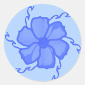 FTF monochrome stickers in blauw (Voorkant)