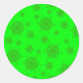 FTF monochrome stickerzegels in groen Ronde Sticker (Voorkant)